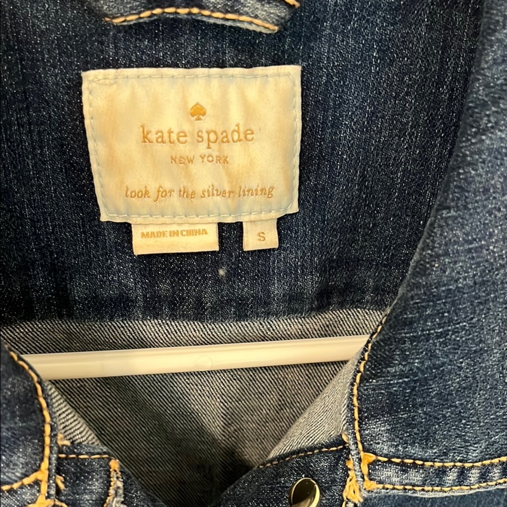 Kate Spade Blue Jean Jacket Timeless Design Medium Weight - Picture 2 of 8